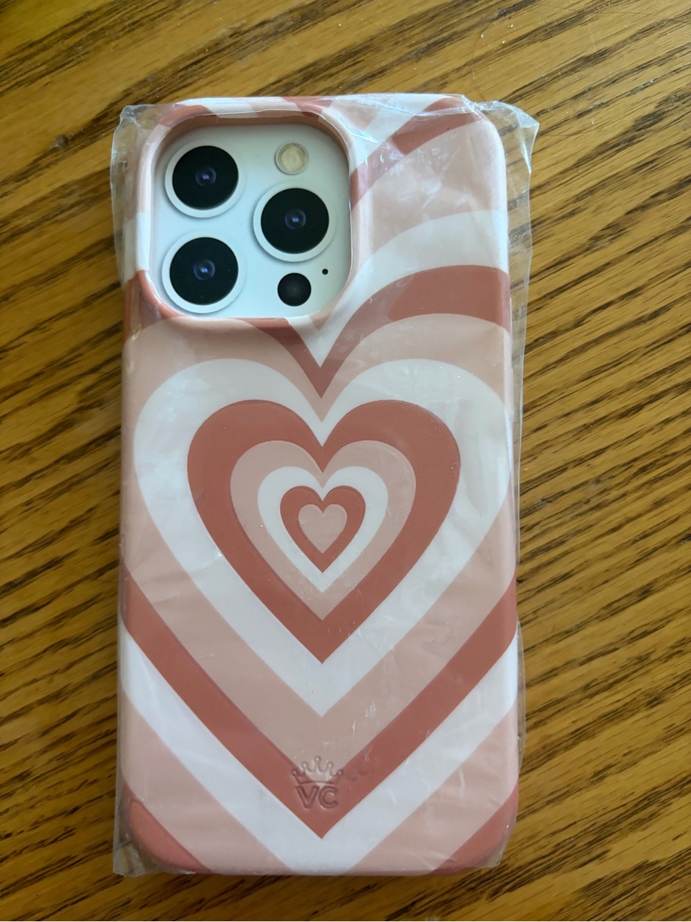 Pink Heart Pattern Phone Case for iPhone 14 Pro